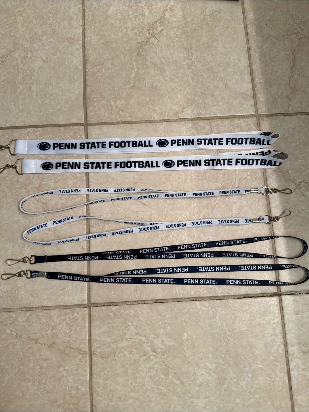 Penn State Nittany Lions Lanyard Lot of 6 NCAA Football Key ID Badge Holder PSU